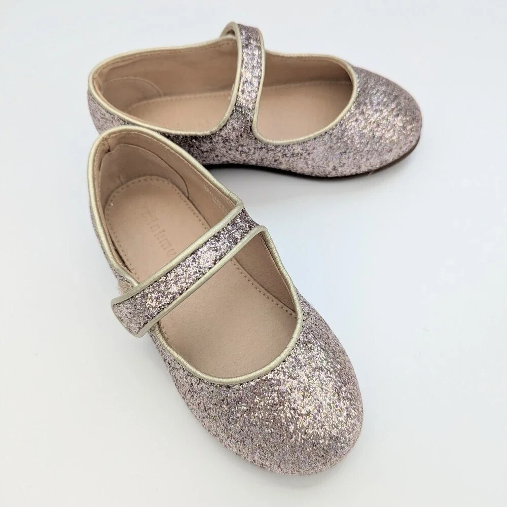 NEW Minkmui Kid's (Size 9-9 1/2) Sparkly Glitter Sequins Mary Jane Dress Shoes